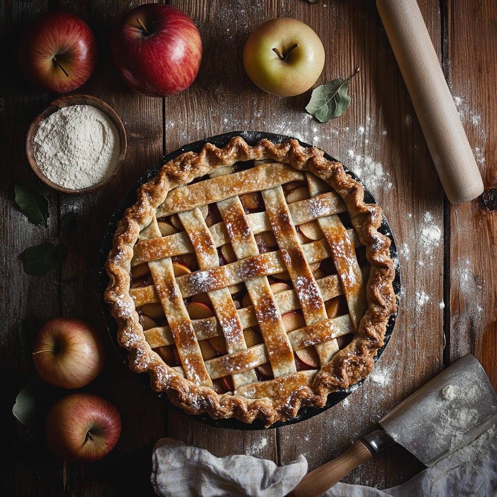 StockCake Apple pie preparation