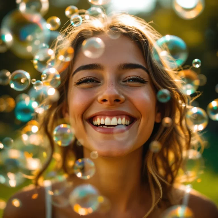 Stockcake dancing with bubbles 1737067713