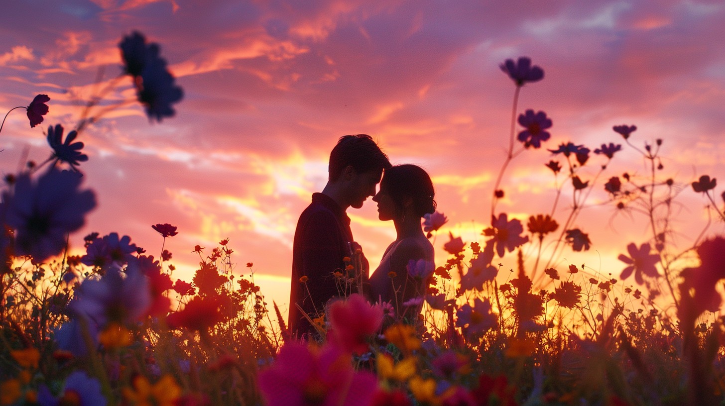 StockCake Romantic Sunset Silhouette