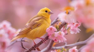 Stockcake yellow bird perched 1749459620