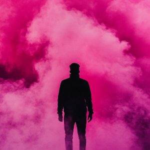 Stockcake silhouetted figure engulfed 1742692547