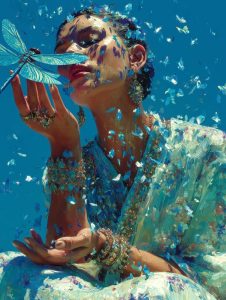 Whisper of the Dragonfly — Serenity in Blue Butterflies