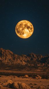 StockCake Moonlit Mountain View